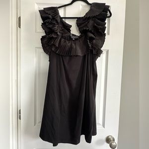 Eloquii Plus Size Mini Shift Dress with Shoulder detailing